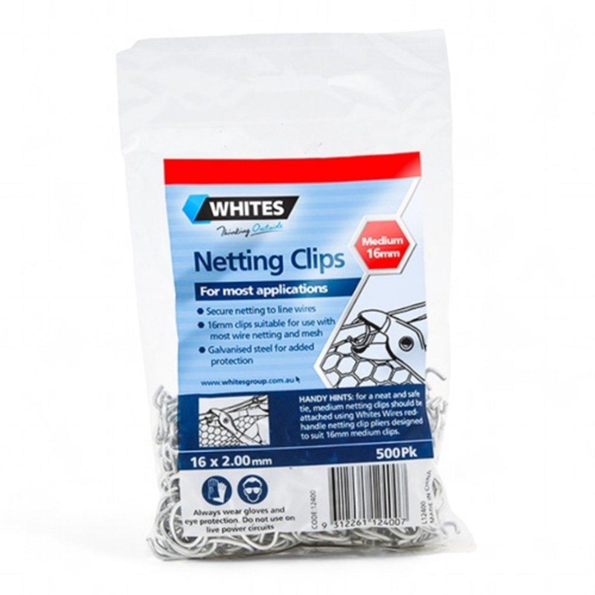 JACK NETTING CLIPS 16MM X 2MM PK500