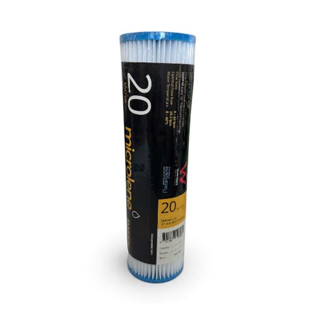 DAVEY MICROLENE POLY PLEATED SEDIMENT CARTRIDGE 10" X 2.5" 20 MICRON 20PP10