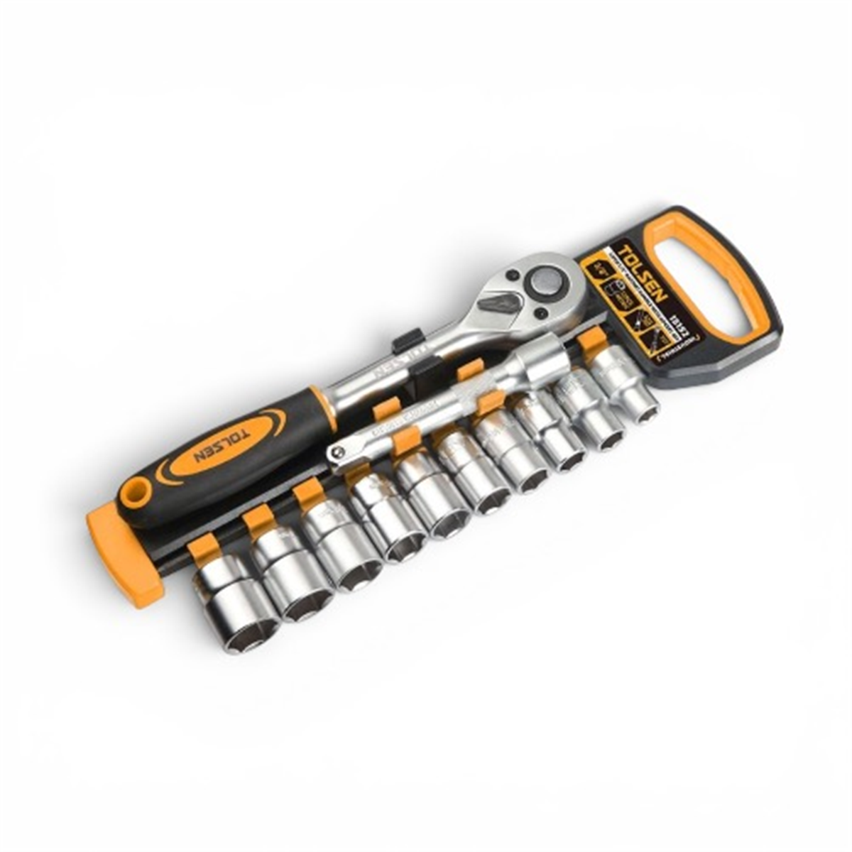 TOLSEN SOCKET SET 1/2" RATCHET METRIC 12PC