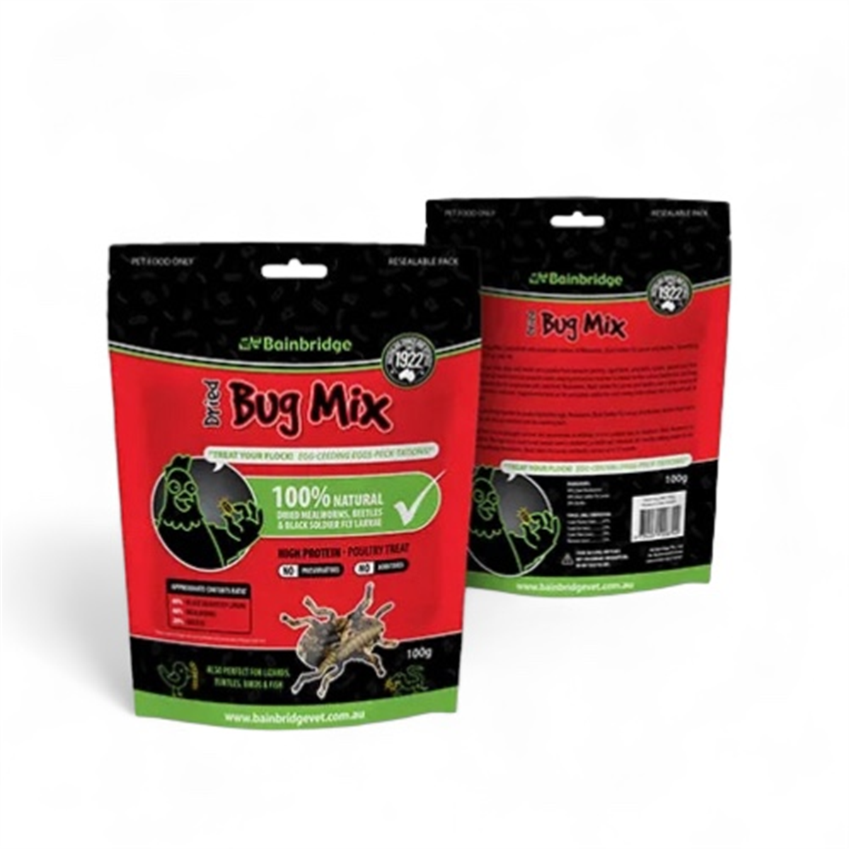 BAINBRIDGE DRIED BUG MIX 250GM