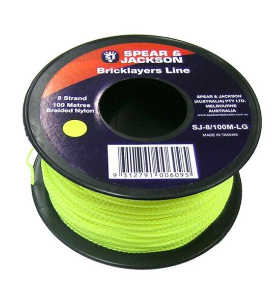 SPEAR & JACKSON BRICKLAYERS LINE FLUORO GREEN 100MT