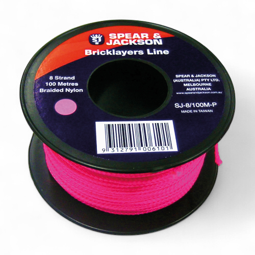 SPEAR & JACKSON BRICKLAYERS LINE PINK 100MT