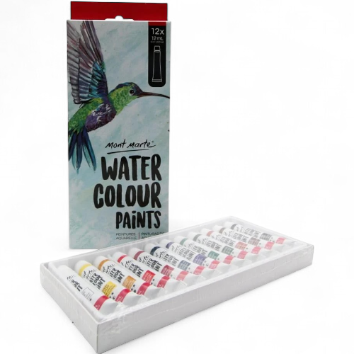 MONT MARTE WATERCOLOUR PAINT SET 12PC X 12ML