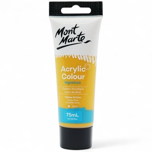 MONT MARTE ACRYLIC PAINT 75ML YELLOW OCHRE