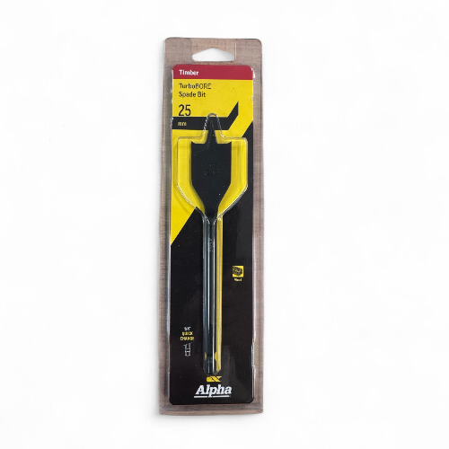 ALPHA TURBOBORE SPADE BIT 25MM TIMBER