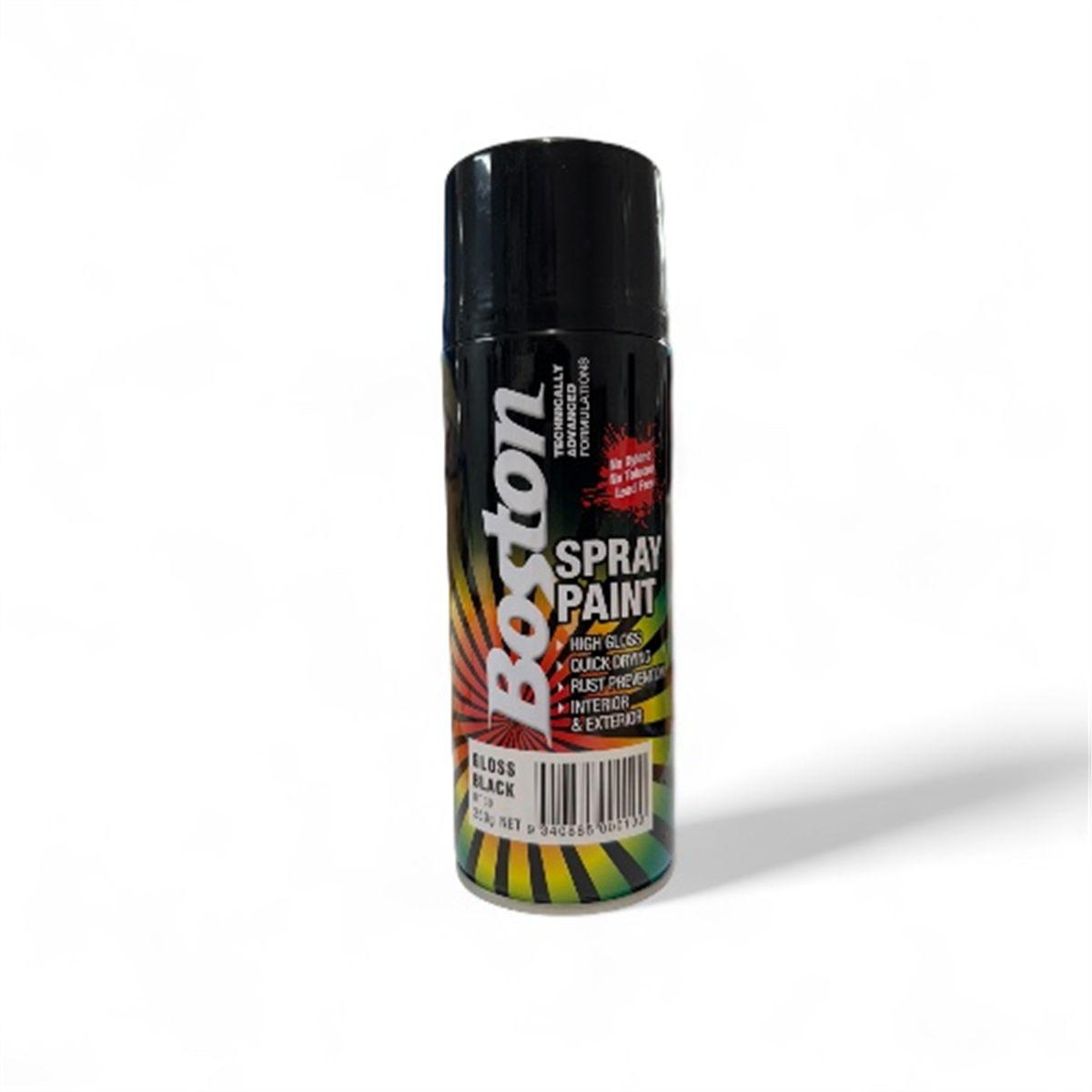 BOSTON SPRAY PAINT GLOSS BLACK 250GM