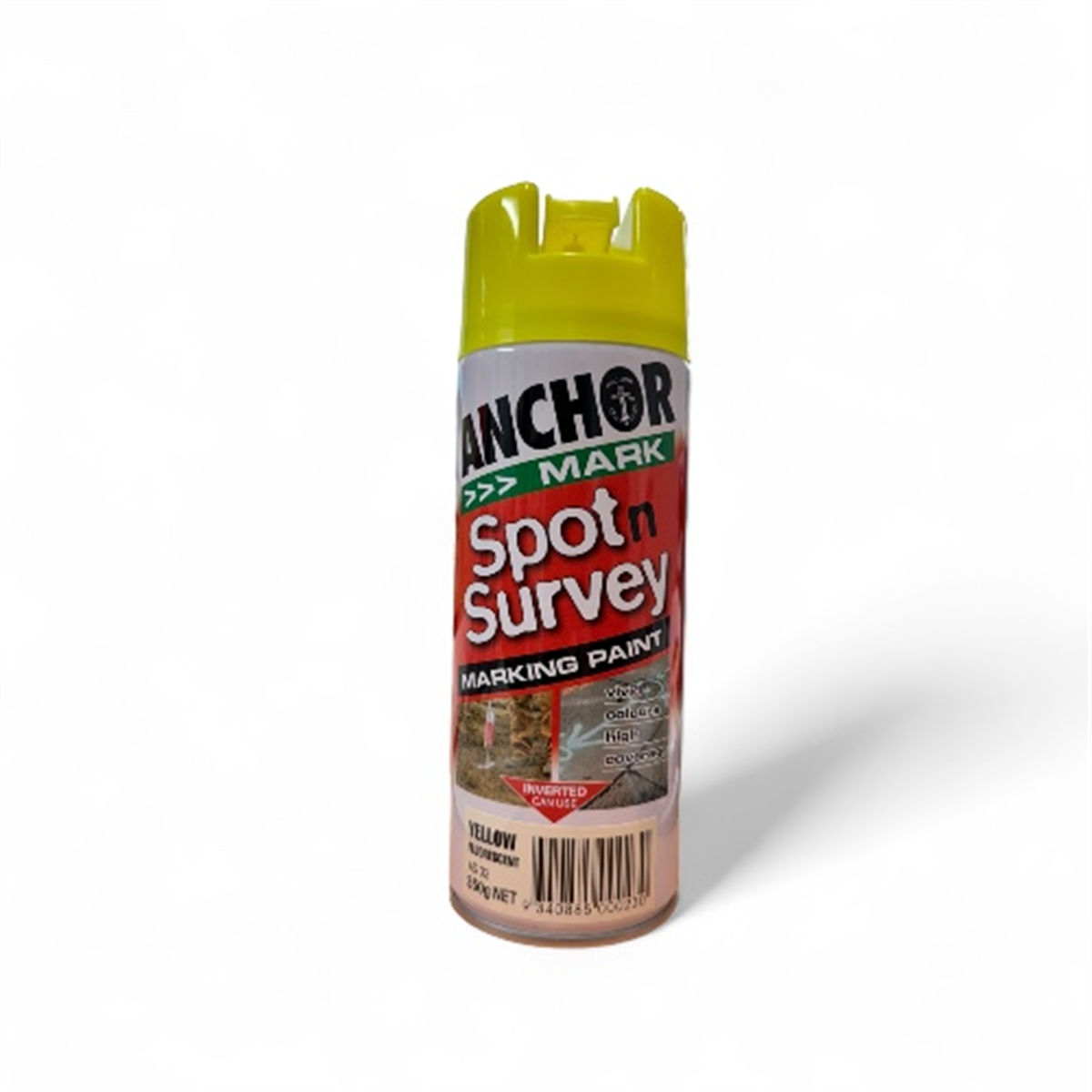 ANCHOR SPOT N SURVEY MARKING PAINT FLUORESCENT YELLOW 350GM