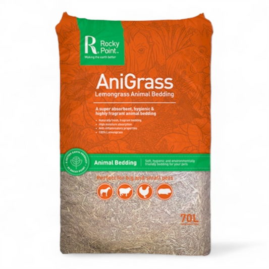 ROCKY POINT ANIGRASS LEMONGRASS ANIMAL BEDDING 70LT