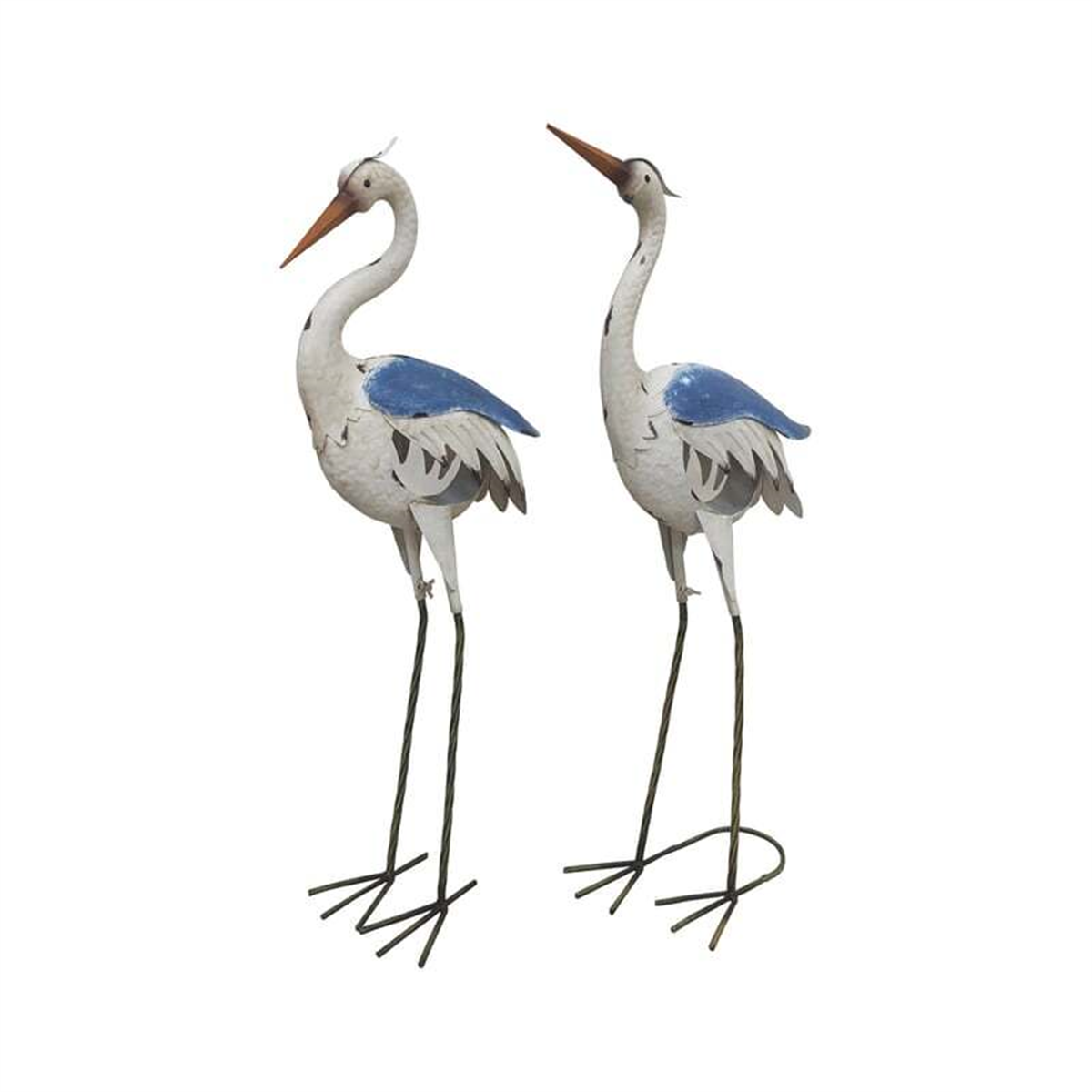 EGRET CRANE COUPLE SET OF 2 METAL