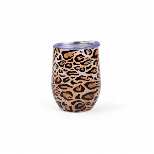 OASIS WINE TUMBLER 330ML LEOPARD PRINT
