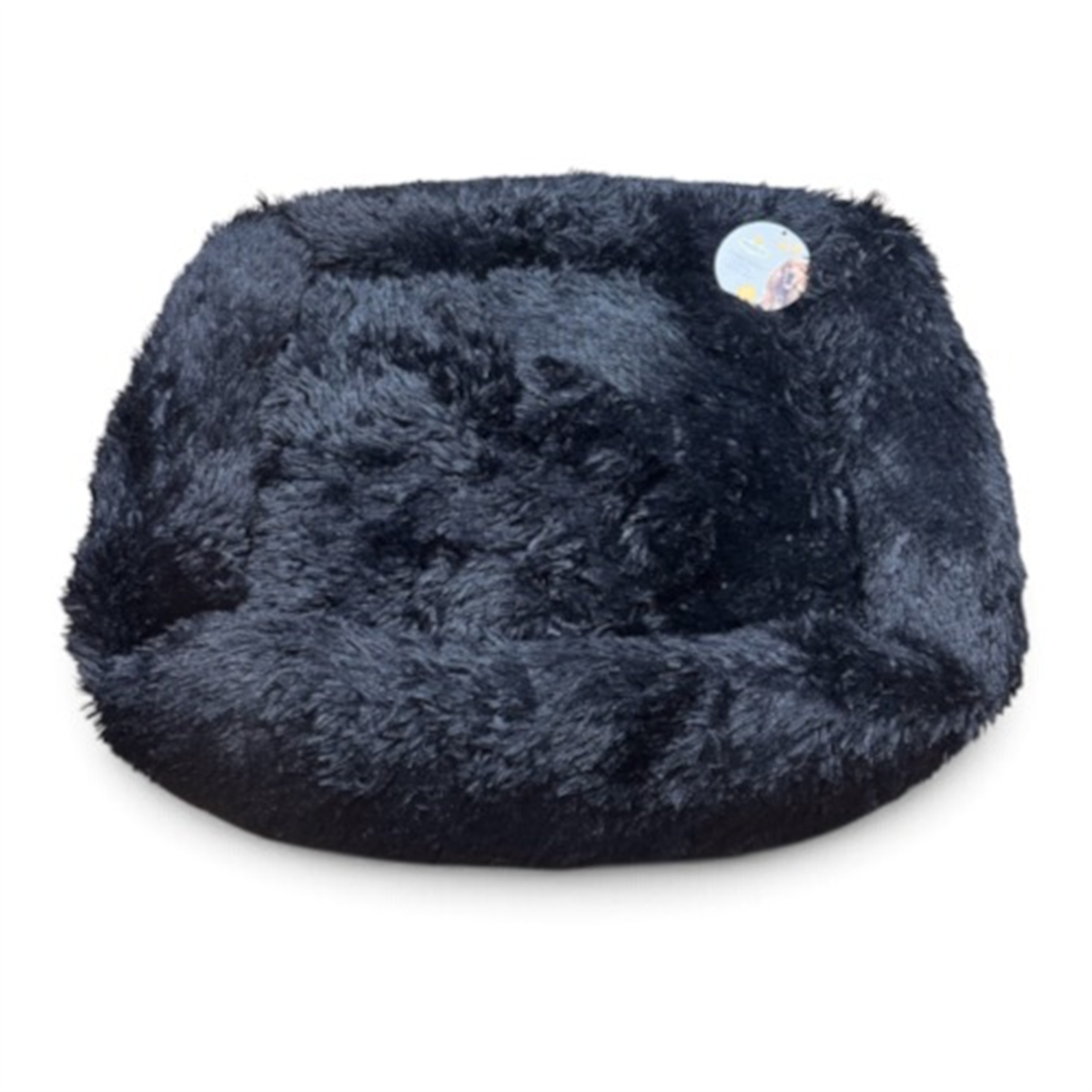 SNUGGLE PALS CALMING RECTANGLE CUDDLER BED BLACK 80CM X 70CM LARGE