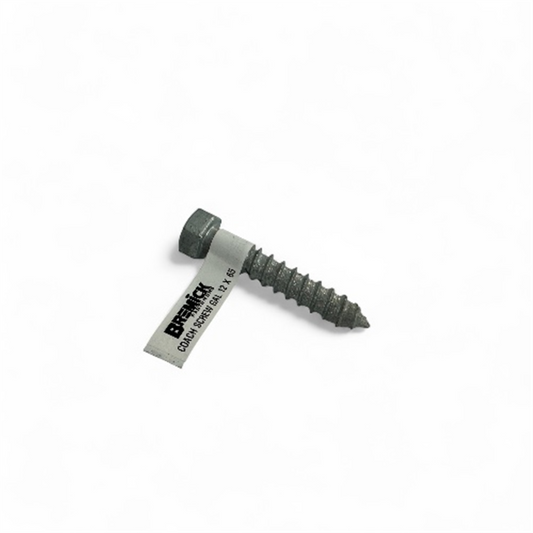 BREMICK COACH SCREW M12 X 65MM GALVANISED - EACH