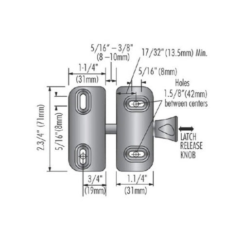 MAGNALTCH POOL GATE LATCH SIDE PULL KEY LOCK