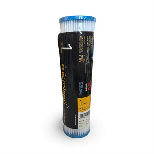 DAVEY MICROLENE POLY PLEATED SEDIMENT CARTRIDGE 10" X 2.5" 1 MICRON 1PP10