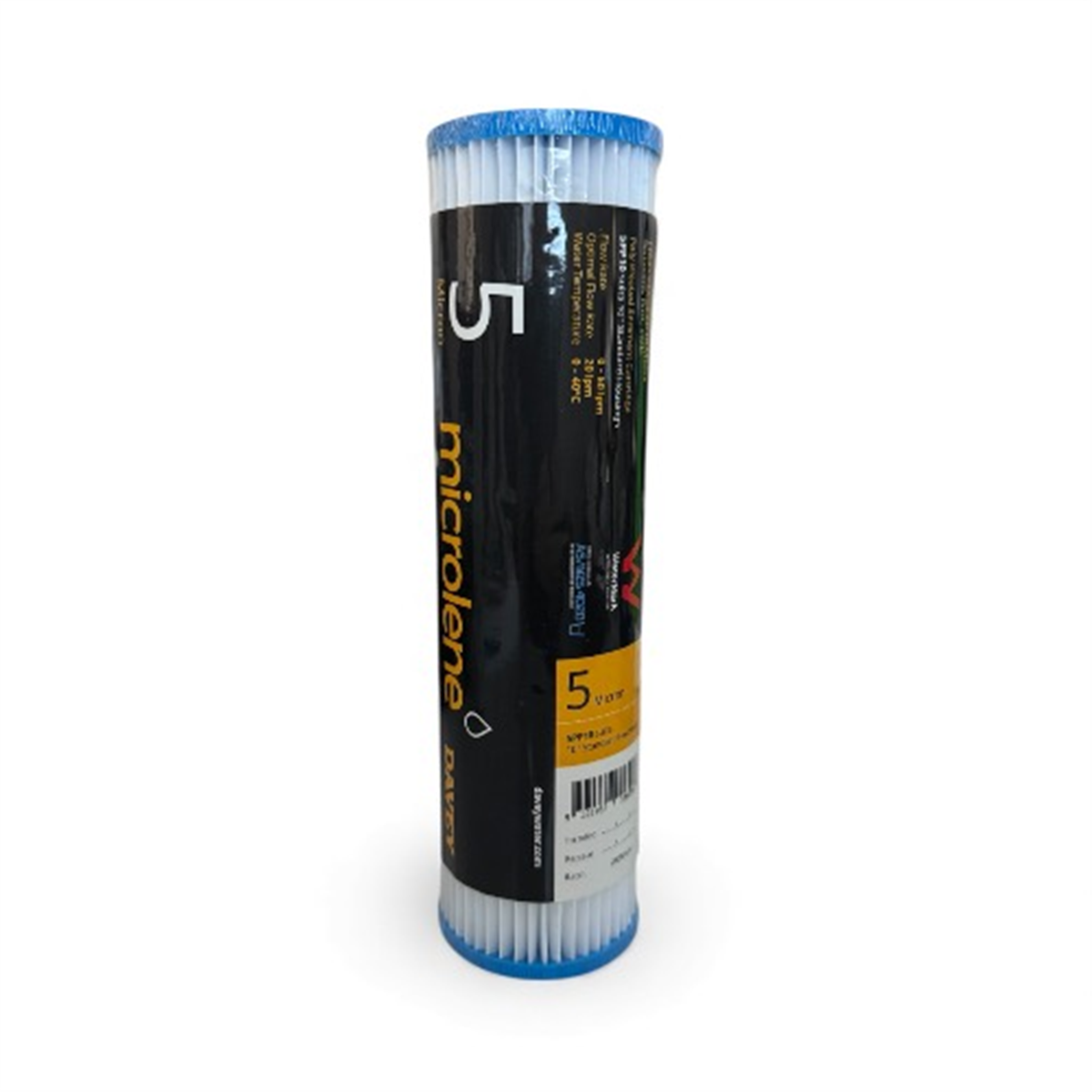 DAVEY MICROLENE POLY PLEATED SEDIMENT CARTRIDGE 10" X 2.5" 5 MICRON 5PP10