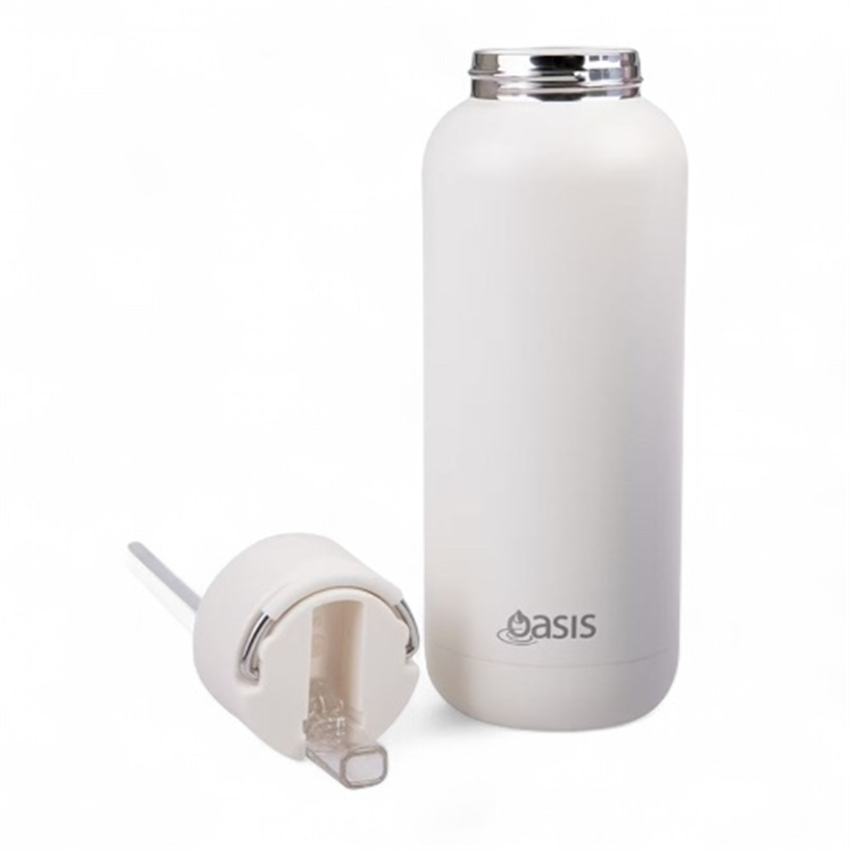 OASIS MODA CERAMIC LINED DRINK BOTTLE 1LT ALABASTER
