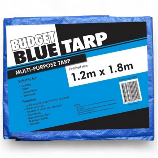 BUDGET BLUE TARP 1.2MT X 1.8MT