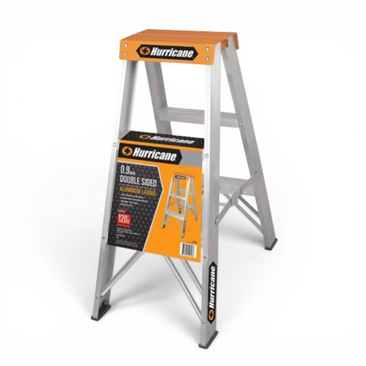 HURRICANE LADDER 2 STEP DOUBLE SIDED ALUMINIUM .09MT